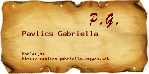 Pavlics Gabriella névjegykártya